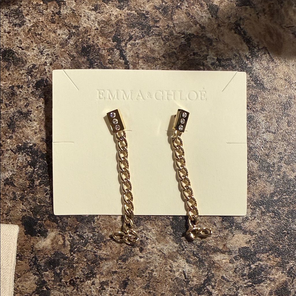 Emma & Chloe Gold Chain Earrings